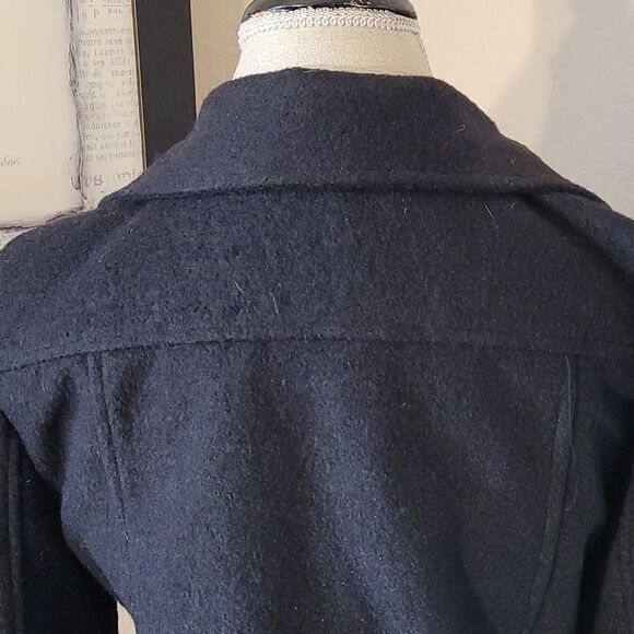 Black Mixed Wool Moto Jacket - Picture 9 of 15